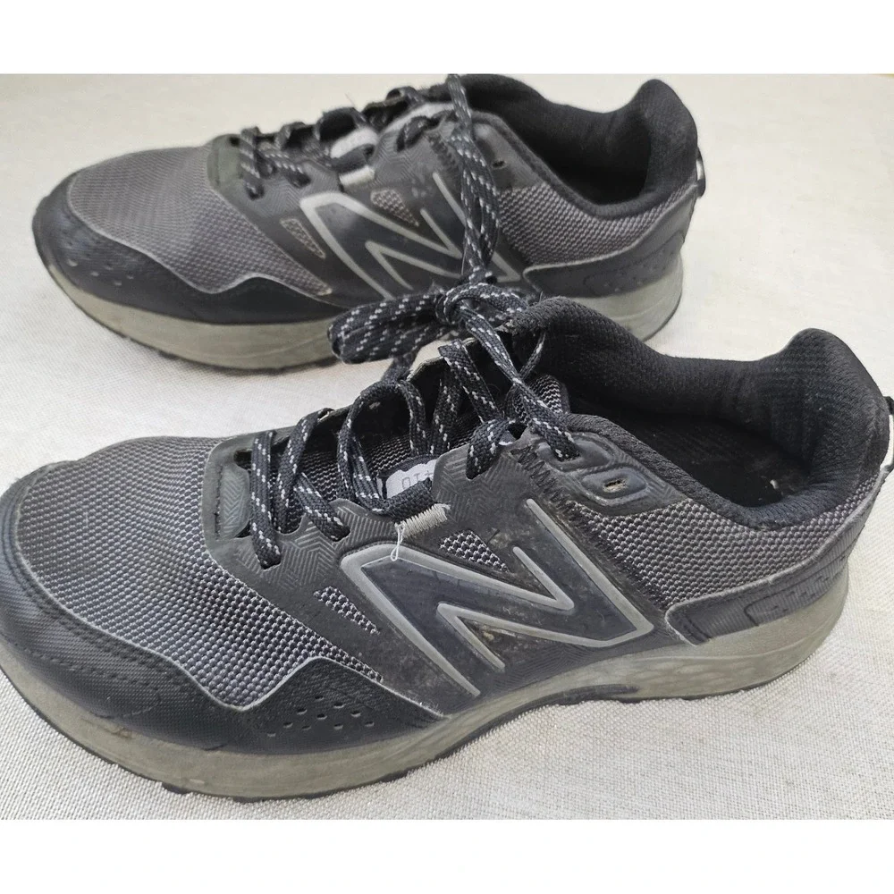 New Balance 410 Trail Running Shoes Men 7.5 Women 9 Black Grey MT410CK8 Sneaker